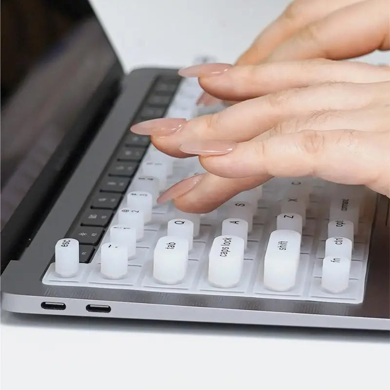 1Pc Silicone Keyboard Protector Cover for Long Nails, Scratch-Resistant, Easy Typing & Cleaning Accessory